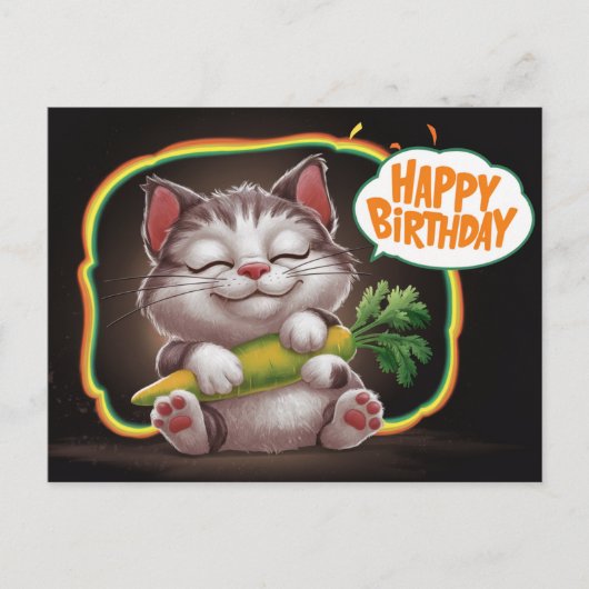 Happertjes Verjaardag Petit Chat 05 Briefkaart (Voorkant)