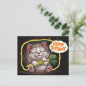 Happertjes Verjaardag Petit Chat 05 Briefkaart (Staand voorkant)
