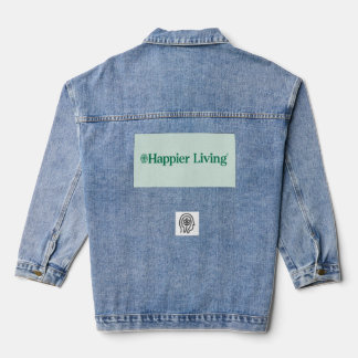 Happier Living Logo Denim Jacket