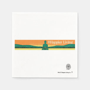 Happier Living Logo papieren servetten