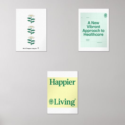 Happier Living Logo Poster Set (Voorkant)