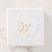 Happiest Birthday Trendy Script Bedankjes Labels (Met doos)