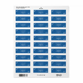 Happiest Feestdagen blauw kerstadreslabel Etiket (Full Sheet)