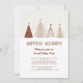 Happiest Feestdagen Elegant Holiday Party Feesteli Kaart (Voorkant)