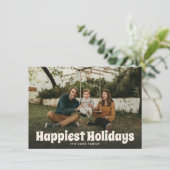 Happiest Feestdagen Fun Flat Holiday Kaart (Staand voorkant)