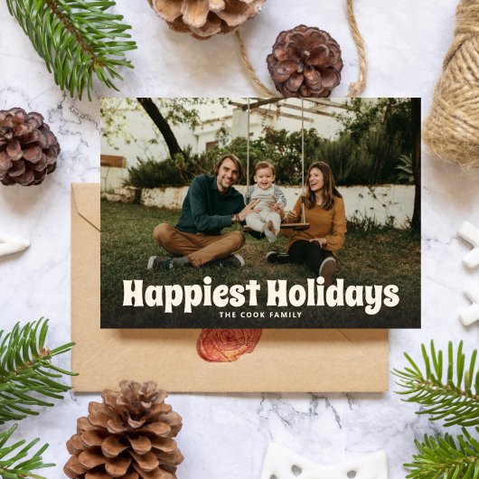 Happiest Feestdagen Fun Flat Holiday Kaart