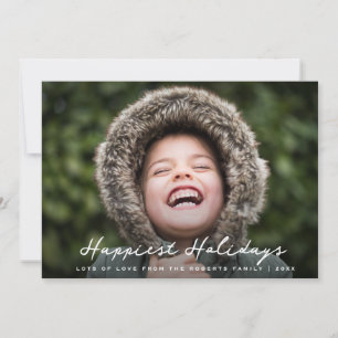 Happiest feestdagen Modern kerstkaart