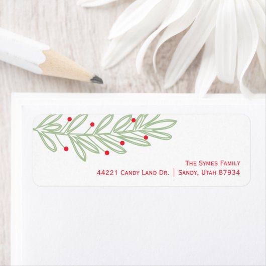 Happiest Feestdagen Script retourneren adreslabels Etiket (Insitu)