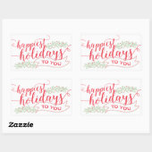 Happiest Feestdagen Script Stickers (Vel)