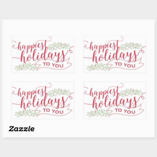 Happiest Feestdagen Script Stickers (Vel)