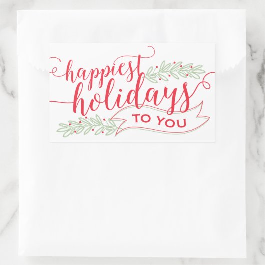 Happiest Feestdagen Script Stickers (Tas)