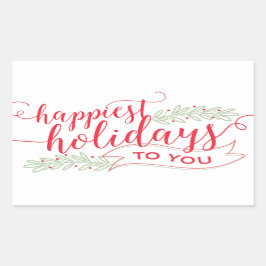 Happiest Feestdagen Script Stickers