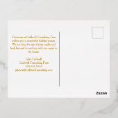 Happiest Feestdagen Snowflake Trees Company Gold (Achterkant)