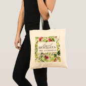 Happiest Feestdagen waterverf gebladerte gepersona Tote Bag (Voorkant (product))