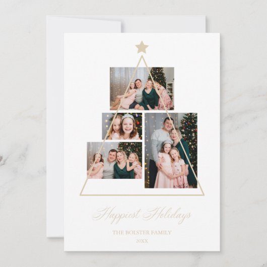 Happiest Holidays Family Christmas Tree 4 Photos (Voorkant)