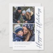 Happiest Holidays Snowflake Photo Card Feestdagenkaart (Voorkant)