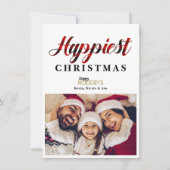 HAPPIEST-kerstkaart met rode speldenfeestdag Kaart (Voorkant)