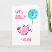 HapPIG Birthday  Birthday Kaart (Voorkant)