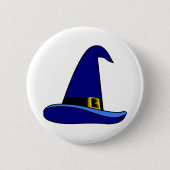 Happig Halloween Heksenhoed Ronde Button 5,7 Cm (Voorkant)