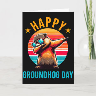 Happige Groundhog Day Dabbing Grond Hog Kinderen G Kaart