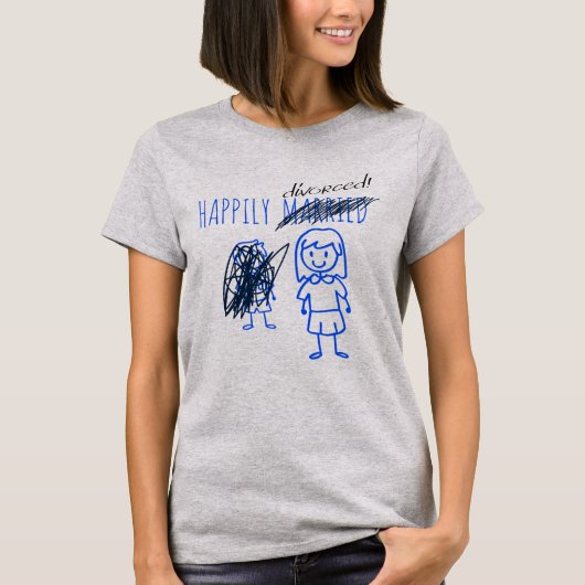Happily Divorced Woman and Funny Divorcee Women's  T-shirt (Voorkant)