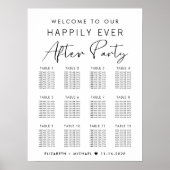 Happily Ever After 12 Tafel Trouwzaalstoelindeling Poster (Voorkant)