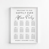 Happily Ever After 12 Tafel Trouwzaalstoelindeling Poster