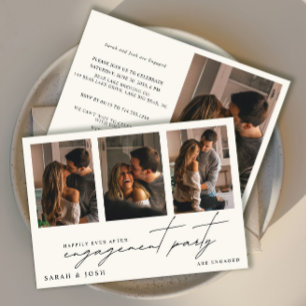 Happily Ever After 4 Foto Cream Verlovingsfeest Kaart