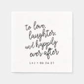 Happily Ever After | Aangepaste bruiloft Servet (Voorkant)