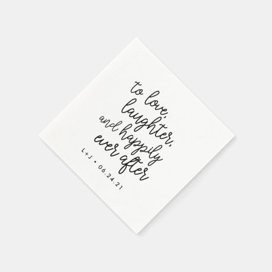 Happily Ever After | Aangepaste bruiloft Servet (Hoek)