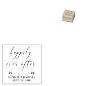 Happily Ever After | Aangepaste bruiloft typografi Rubberstempel (Gestempeld)