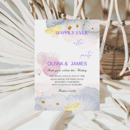 Happily Ever After abstract color Wedding Party Kaart