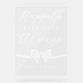 Happily Ever After Always Personalized Wedding Acryl Bord (Voorkant)