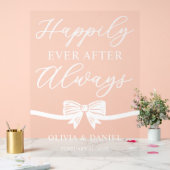 Happily Ever After Always Personalized Wedding Acryl Bord (Huwelijk)