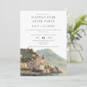 Happily Ever After Amalfi Wedding Photo Kaart (Staand voorkant)