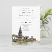 Happily Ever After Bali Wedding Kaart (Staand voorkant)