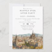 Happily Ever After Barcelona Wedding Kaart (Voorkant)