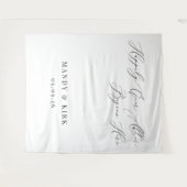 Happily Ever After Begins Here Wedding Backdrop  Wandkleed (Voorkant (horizontaal))