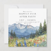 Happily Ever After Berg Bloemen Bruiloft Kaart (Voorkant)