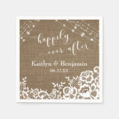 Happily Ever After beroemd gemaakt door Burlap Lig Servet (Voorkant)