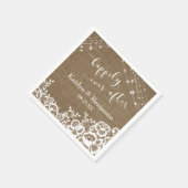 Happily Ever After beroemd gemaakt door Burlap Lig Servet (Hoek)