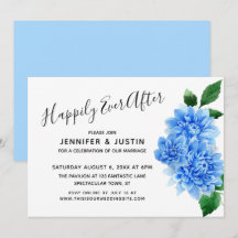 Happily Ever After Blue Geschilderde Dahlia's Ontv