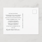 Happily Ever After Boogfoto Bruiloftsreceptie Aankondigingskaart (Achterkant)