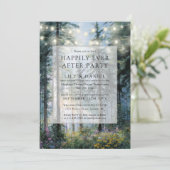 Happily Ever After Bos String Lichtjes Bruiloft Kaart (Staand voorkant)