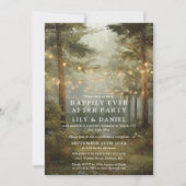 Happily Ever After Bos String Lichtjes Bruiloft Kaart (Voorkant)