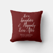Happily Ever After Bourgondiërode Worpillow Kussen (Voorkant)