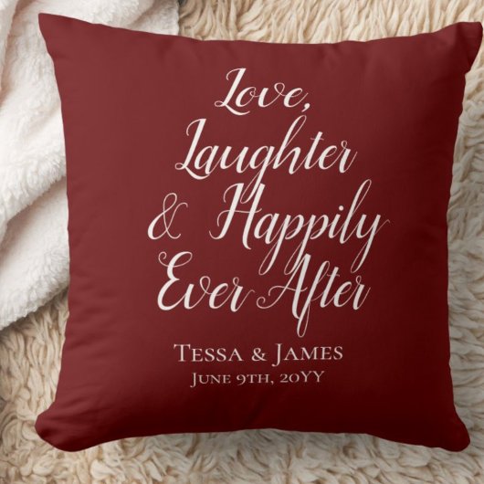 Happily Ever After Bourgondiërode Worpillow Kussen