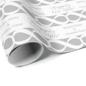 Happily Ever After! Bruid & Bruidegom Zilver op Wi Cadeaupapier (Rol Hoek)