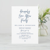 Happily Ever After, Bruiloft Elopement Dinnerfeest Kaart (Staand voorkant)