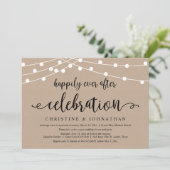 Happily Ever After, Bruiloft Elopement Feest Kaart (Staand voorkant)